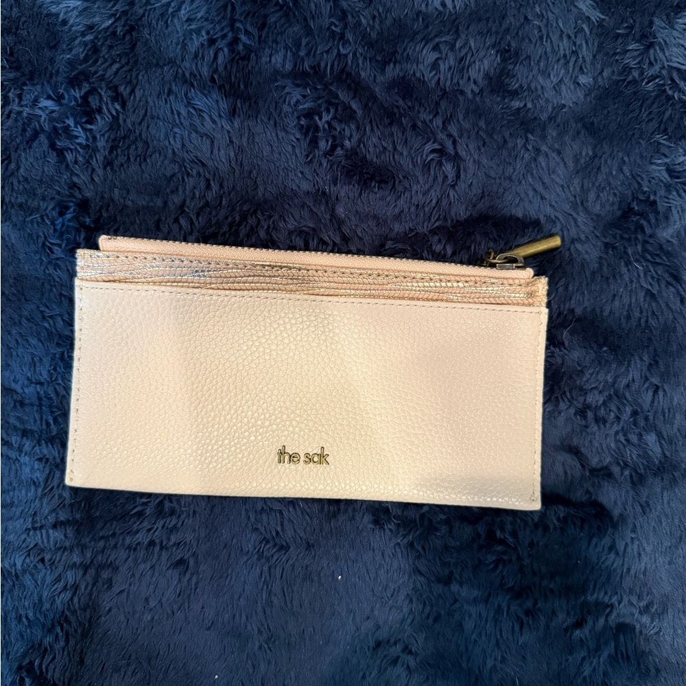 The Sak Blush Pink Leather Zip Card Wallet